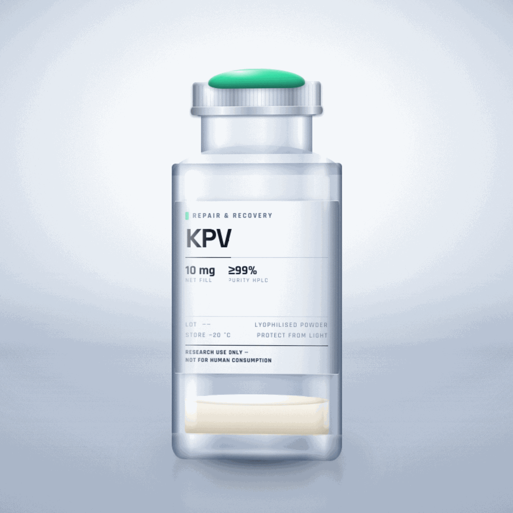 KPV — lyophilised research compound vial, ≥99% purity, for laboratory research use only